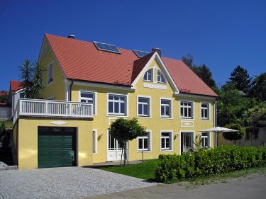 Ökologische Kalkputze für ein Doppelhaus in Altomünster